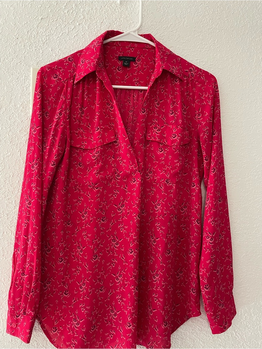 Ann Taylor Floral Print Button Blouse